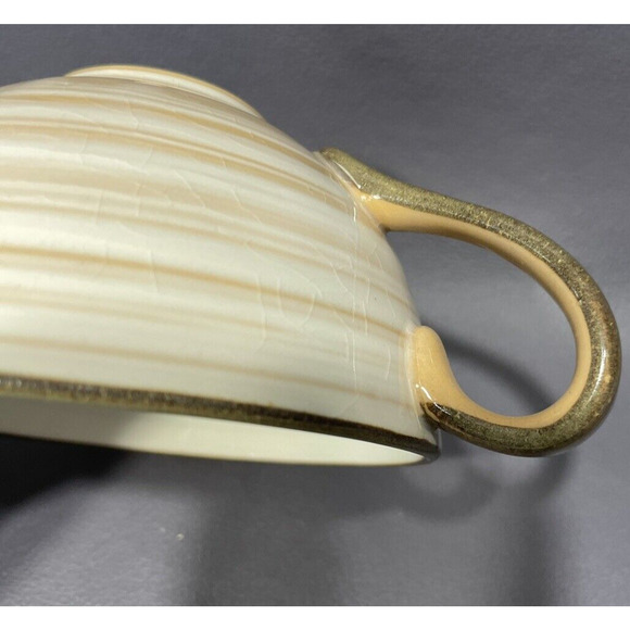 Showa Stone Ware Bamboo Pattern Tea Coffee Cups (2) W/ Saucers (2) Hand Crafted - Picture 9 of 14